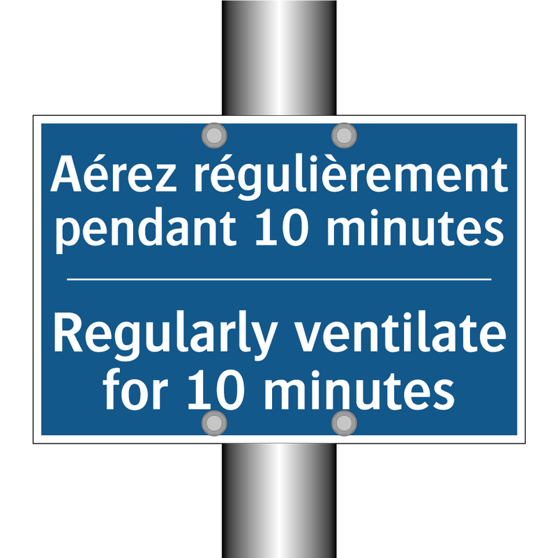 Aérez régulièrement pendant 10  /.../ - Regularly ventilate for 10 minutes /.../