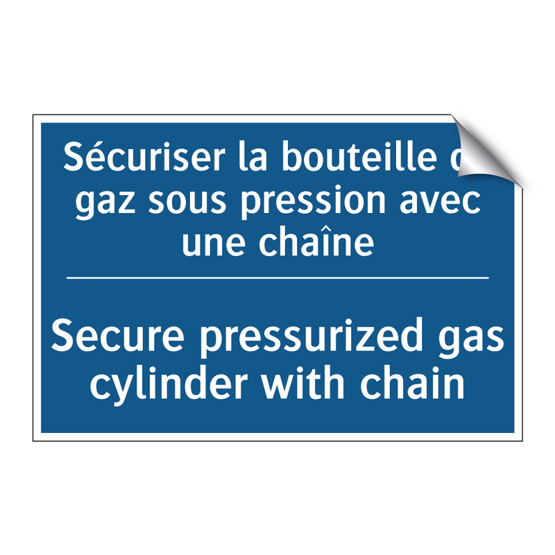 Sécuriser la bouteille de gaz  /.../ - Secure pressurized gas cylinder  /.../