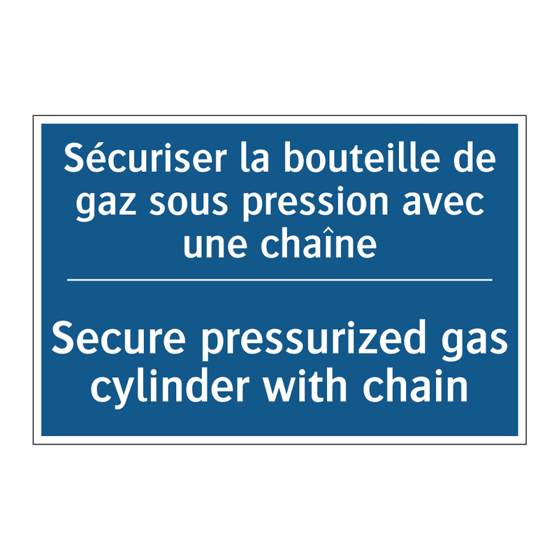 Sécuriser la bouteille de gaz  /.../ - Secure pressurized gas cylinder  /.../