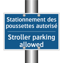 Stationnement des poussettes autorisé /.../ - Stroller parking allowed