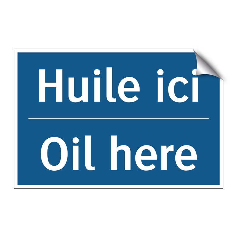 Huile ici - Oil here