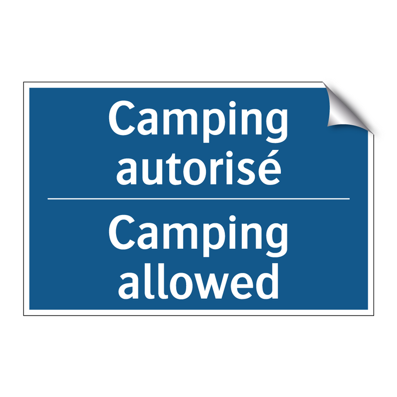 Camping autorisé - Camping allowed