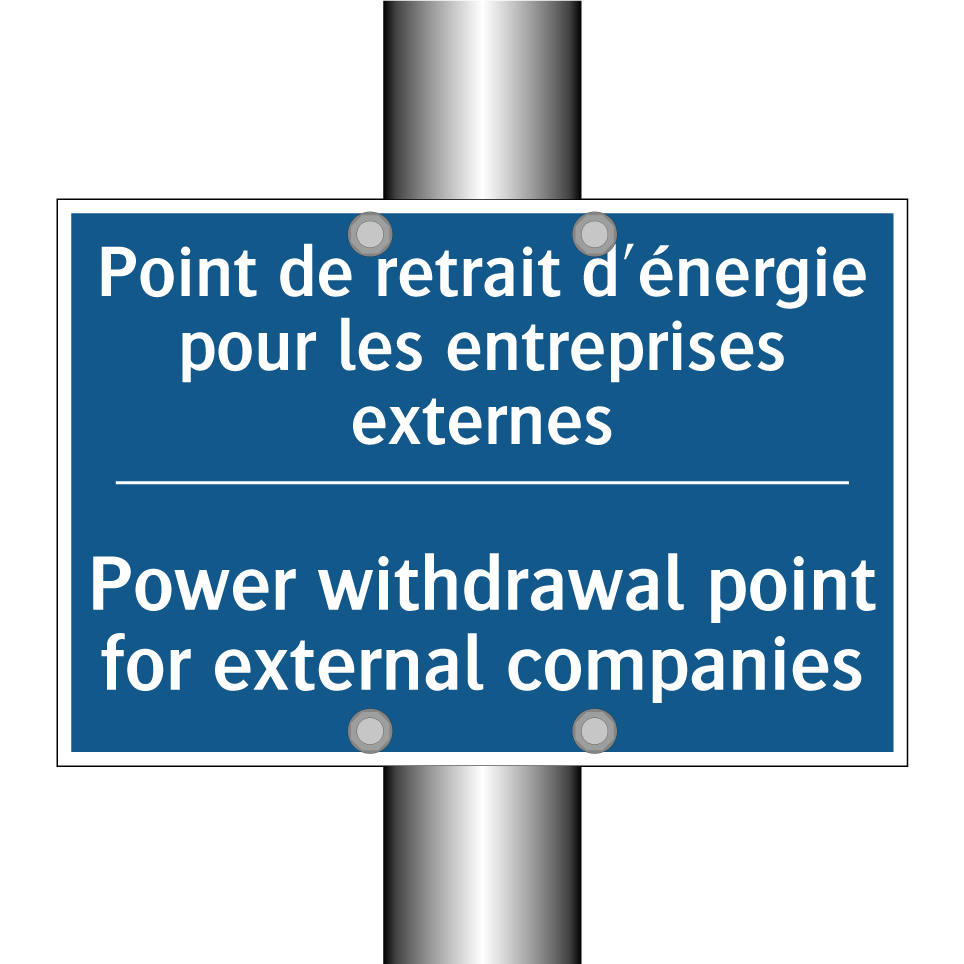 Point de retrait d'énergie pour  /.../ - Power withdrawal point for external  /.../