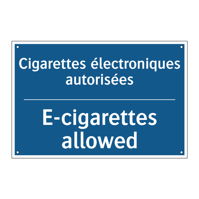 Cigarettes électroniques autorisées /.../ - E-cigarettes allowed