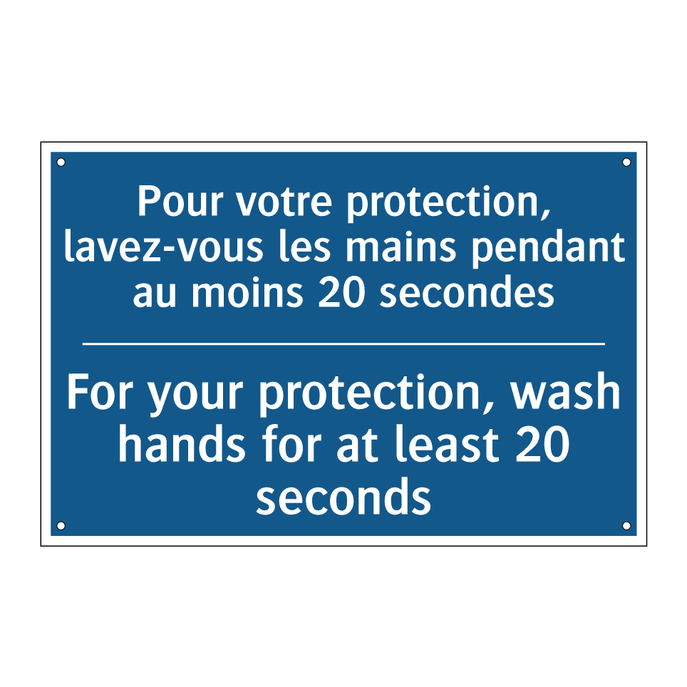 Pour votre protection, lavez-vous  /.../ - For your protection, wash hands  /.../