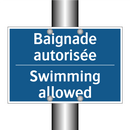 Baignade autorisée - Swimming allowed