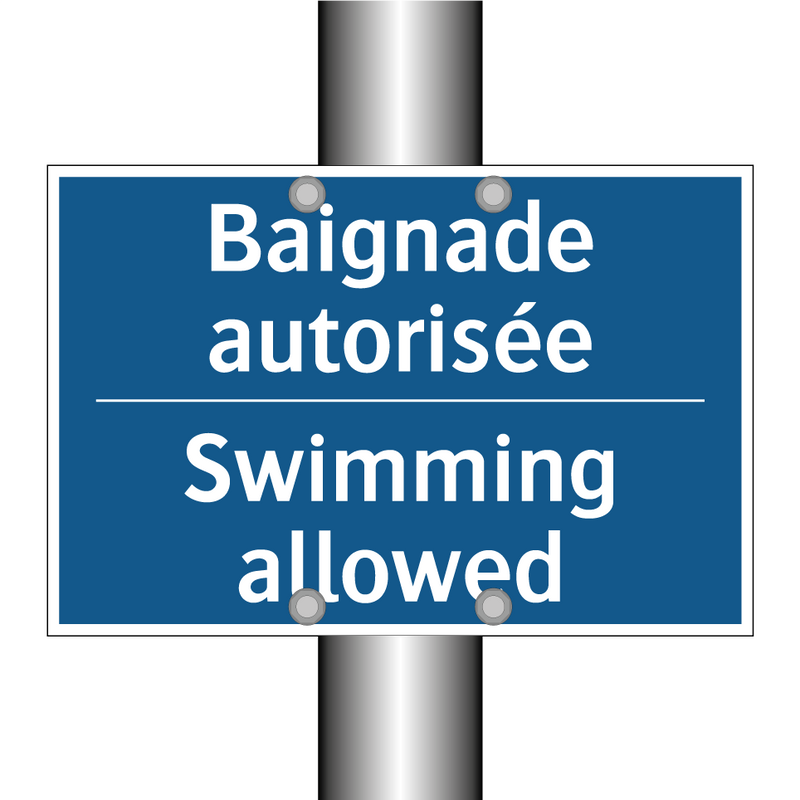 Baignade autorisée - Swimming allowed