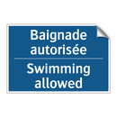 Baignade autorisée - Swimming allowed