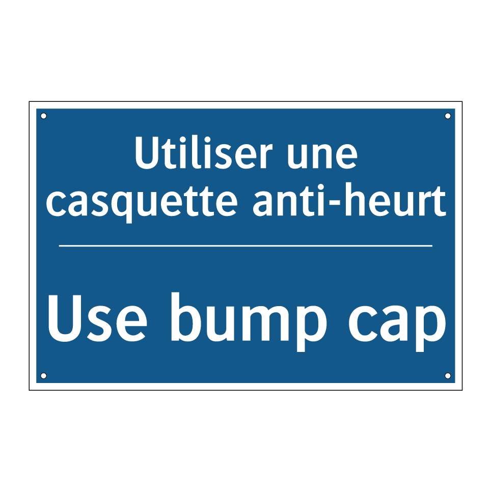 Utiliser une casquette anti-heurt /.../ - Use bump cap