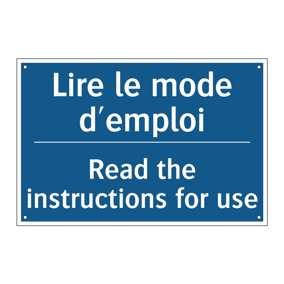 Lire le mode d'emploi - Read the instructions for use