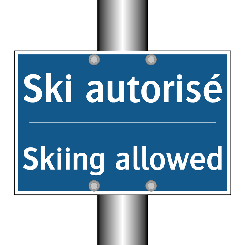 Ski autorisé - Skiing allowed
