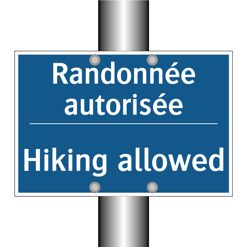 Randonnée autorisée - Hiking allowed