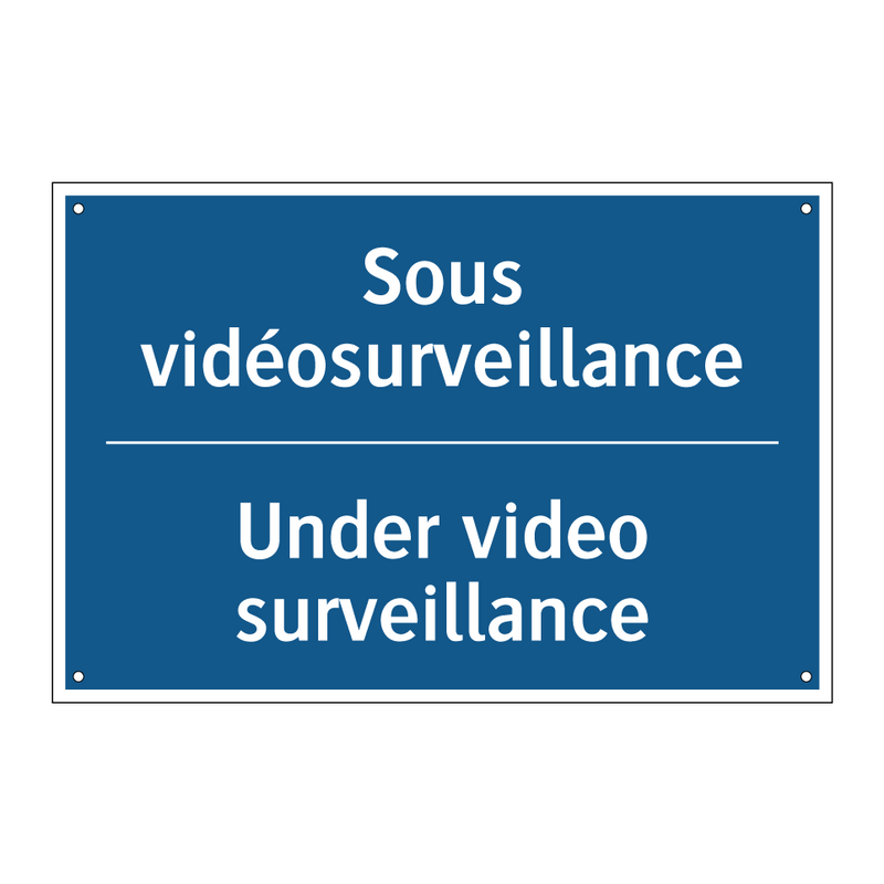 Sous vidéosurveillance - Under video surveillance