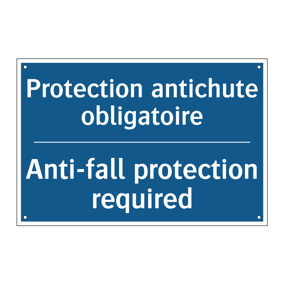 Protection antichute obligatoire /.../ - Anti-fall protection required