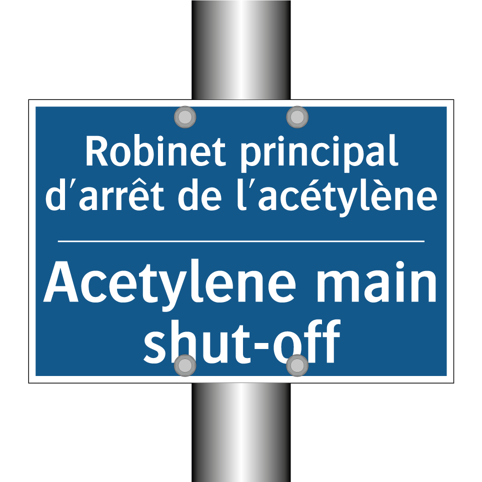 Robinet principal d'arrêt de l'acétylène /.../ - Acetylene main shut-off