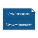 Avis/Instruction - Advisory/Instruction