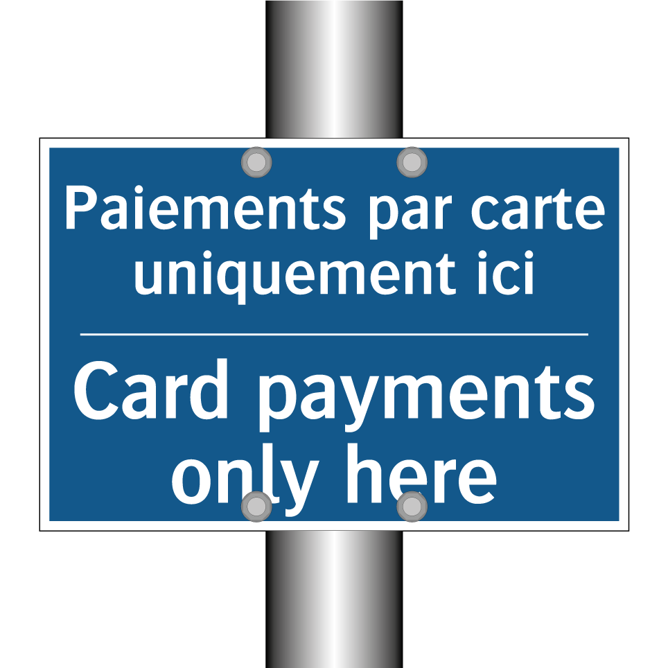 Paiements par carte uniquement  /.../ - Card payments only here