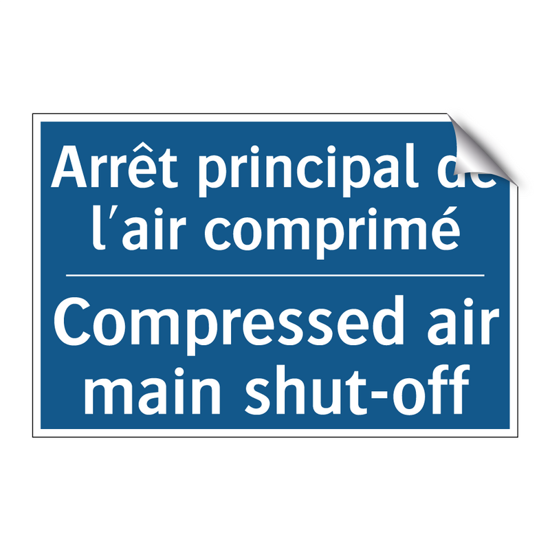 Arrêt principal de l'air comprimé /.../ - Compressed air main shut-off