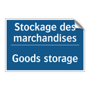 Stockage des marchandises - Goods storage