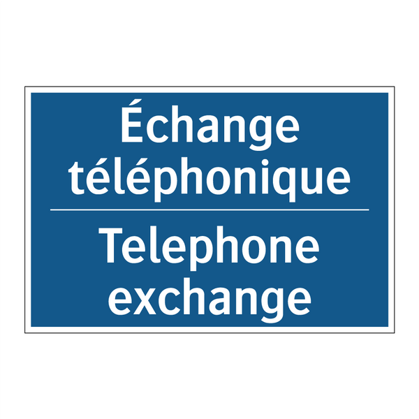 Échange téléphonique - Telephone exchange
