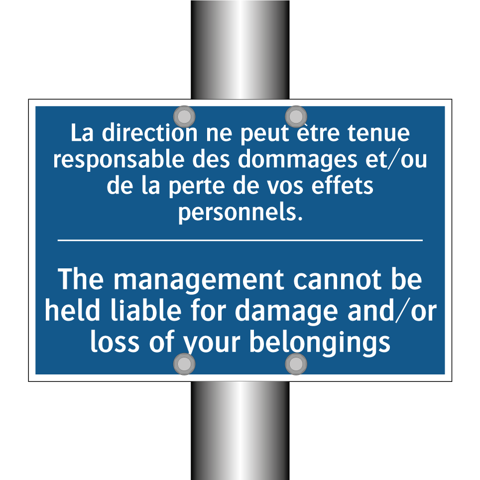 La direction ne peut être tenue  /.../ - The management cannot be held  /.../