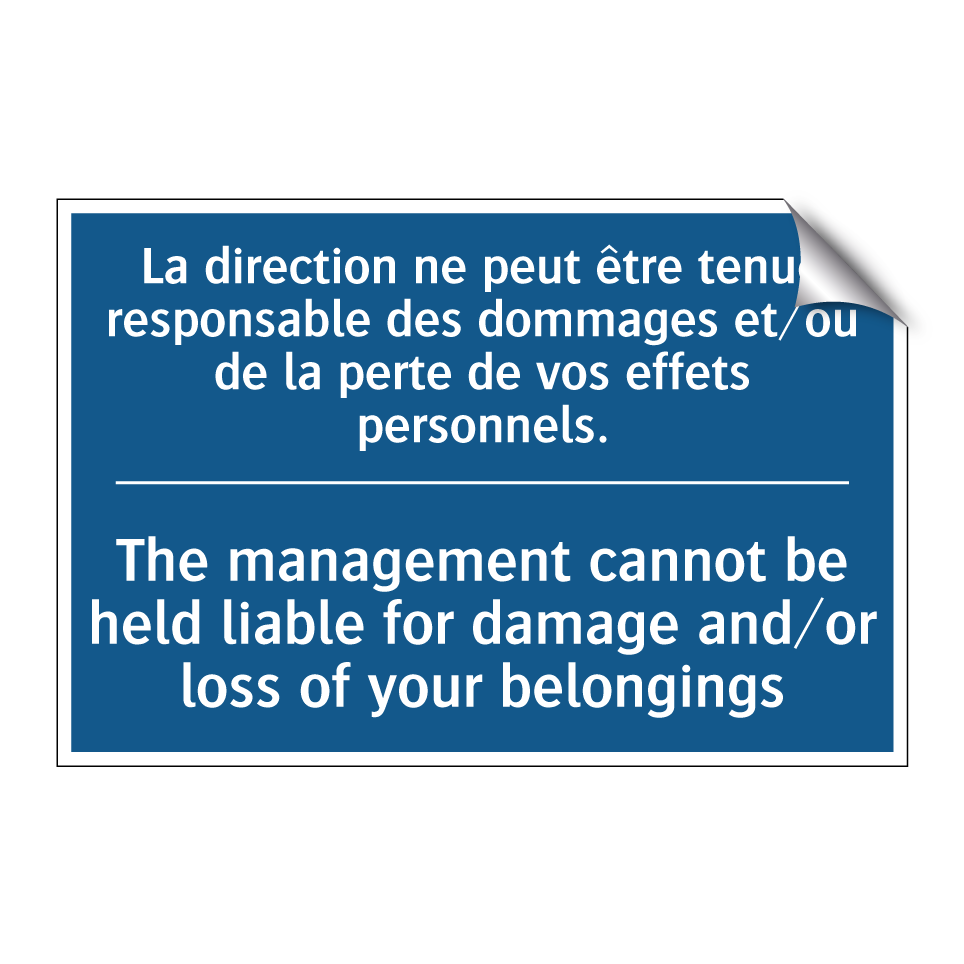 La direction ne peut être tenue  /.../ - The management cannot be held  /.../