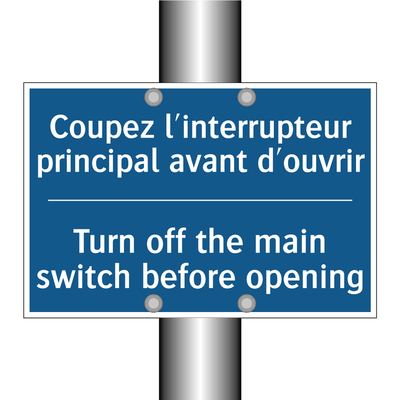 Coupez l'interrupteur principal  /.../ - Turn off the main switch before  /.../