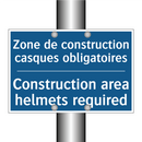 Zone de construction casques obligatoires /.../ - Construction area helmets required /.../