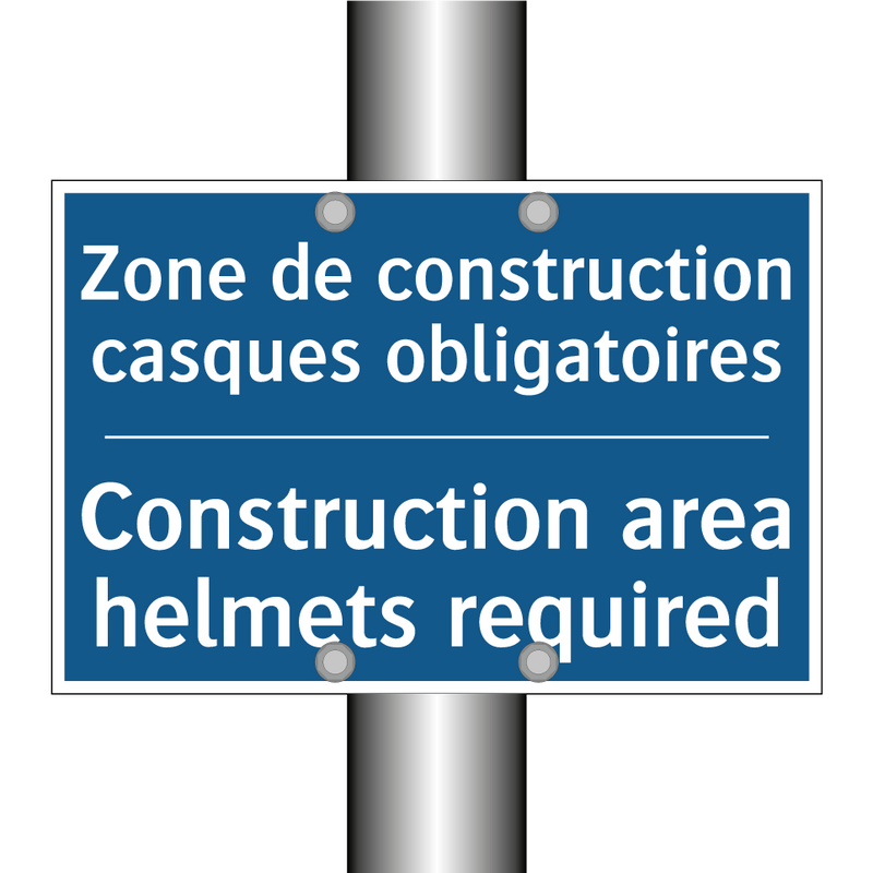 Zone de construction casques obligatoires /.../ - Construction area helmets required /.../