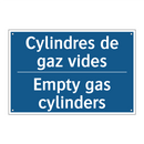 Cylindres de gaz vides - Empty gas cylinders