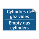 Cylindres de gaz vides - Empty gas cylinders