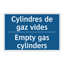 Cylindres de gaz vides - Empty gas cylinders