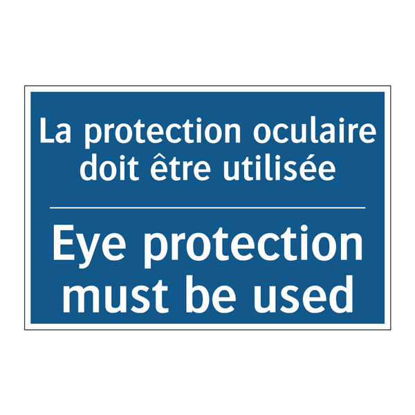 La protection oculaire doit être  /.../ - Eye protection must be used