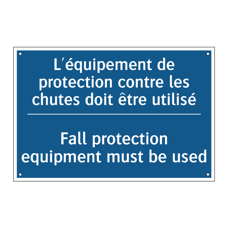 L'équipement de protection contre  /.../ - Fall protection equipment must  /.../