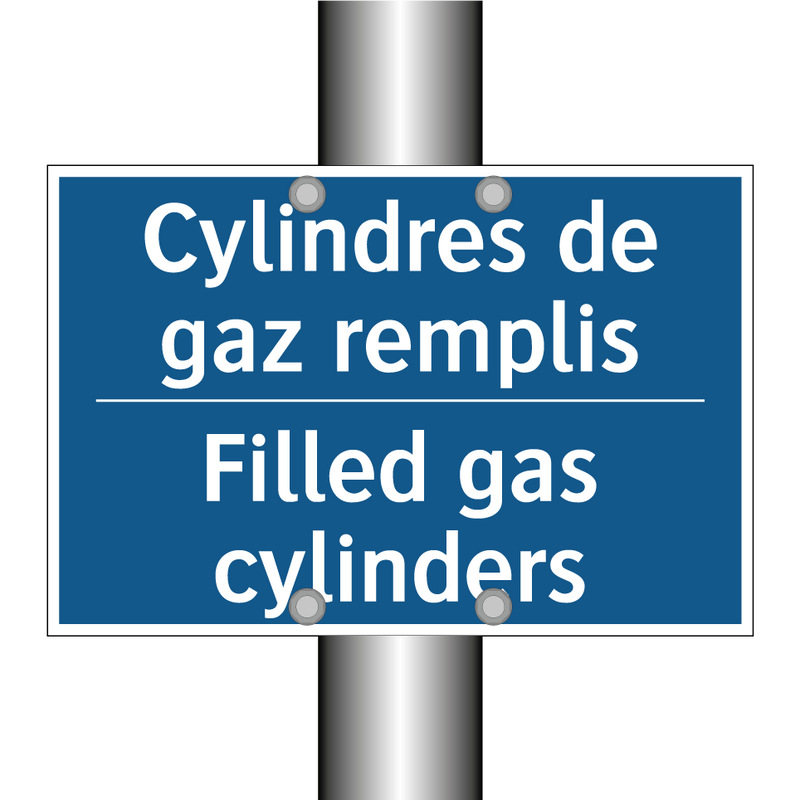 Cylindres de gaz remplis - Filled gas cylinders