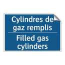 Cylindres de gaz remplis - Filled gas cylinders