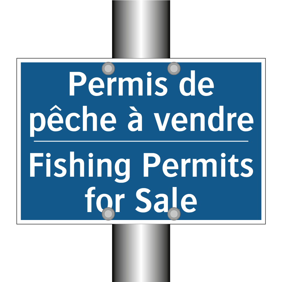 Permis de pêche à vendre - Fishing Permits for Sale