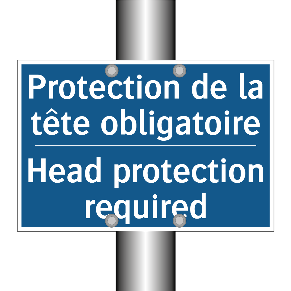 Protection de la tête obligatoire /.../ - Head protection required