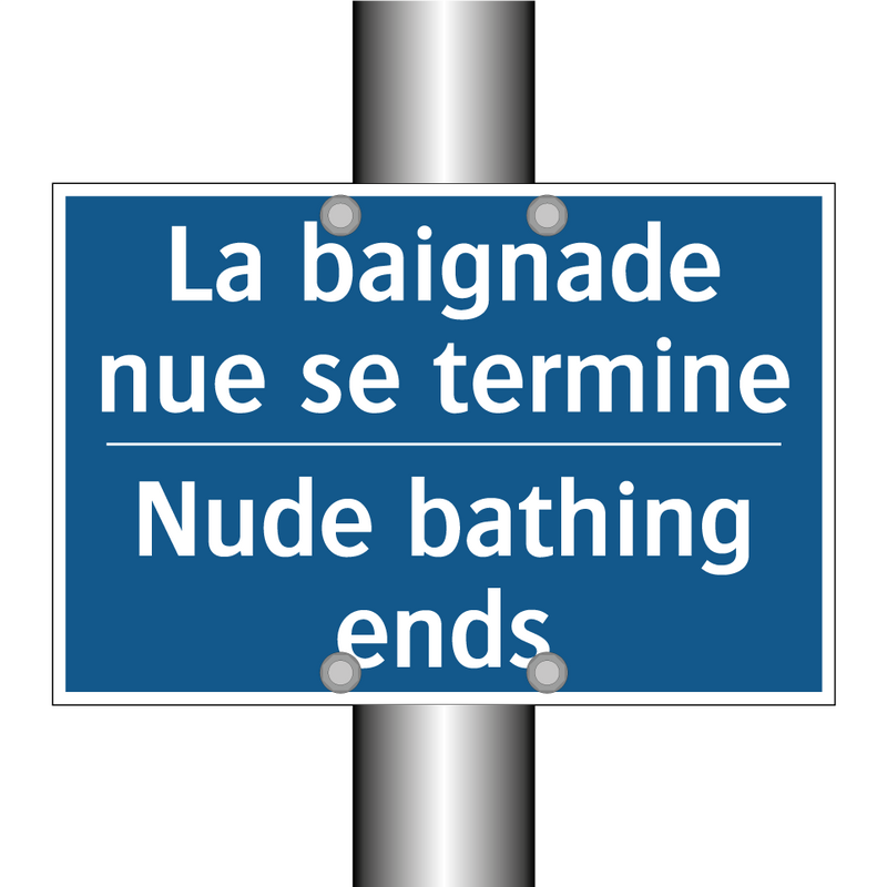 La baignade nue se termine - Nude bathing ends