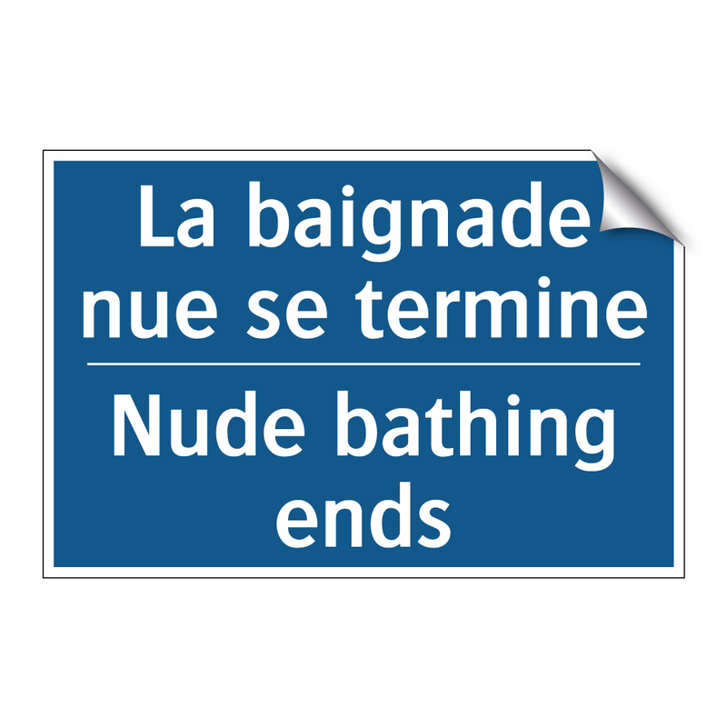 La baignade nue se termine - Nude bathing ends