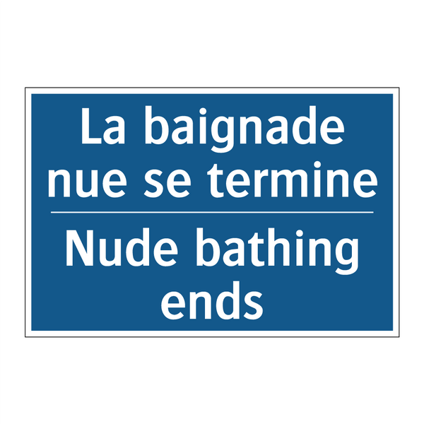 La baignade nue se termine - Nude bathing ends