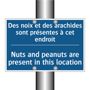 Des noix et des arachides sont  /.../ - Nuts and peanuts are present in  /.../