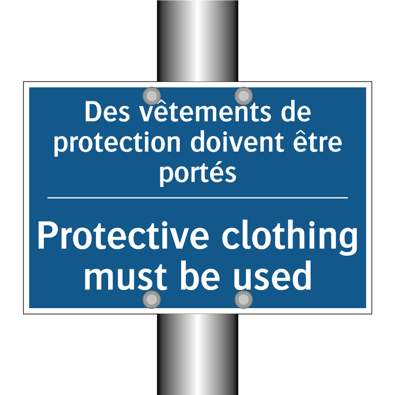 Des vêtements de protection doivent  /.../ - Protective clothing must be used /.../