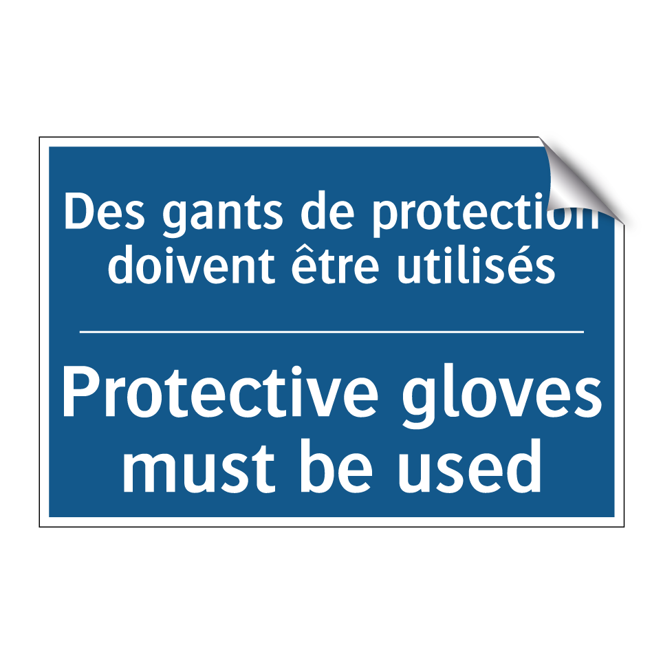 Des gants de protection doivent  /.../ - Protective gloves must be used
