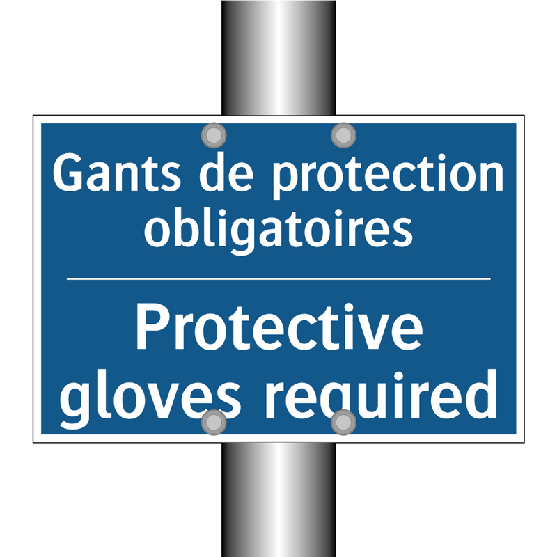 Gants de protection obligatoires /.../ - Protective gloves required