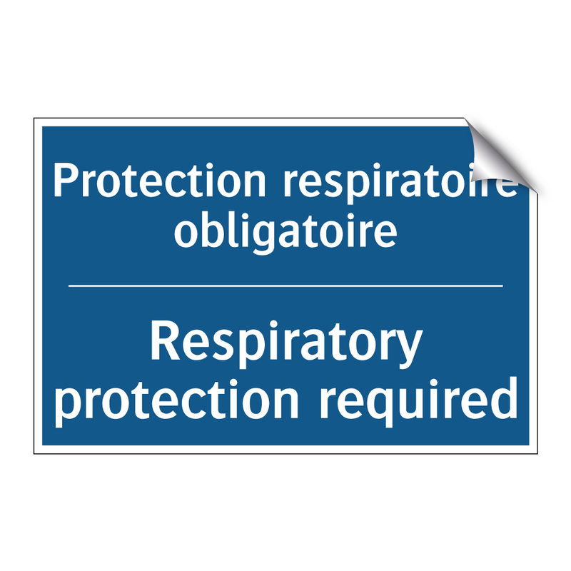 Protection respiratoire obligatoire /.../ - Respiratory protection required /.../