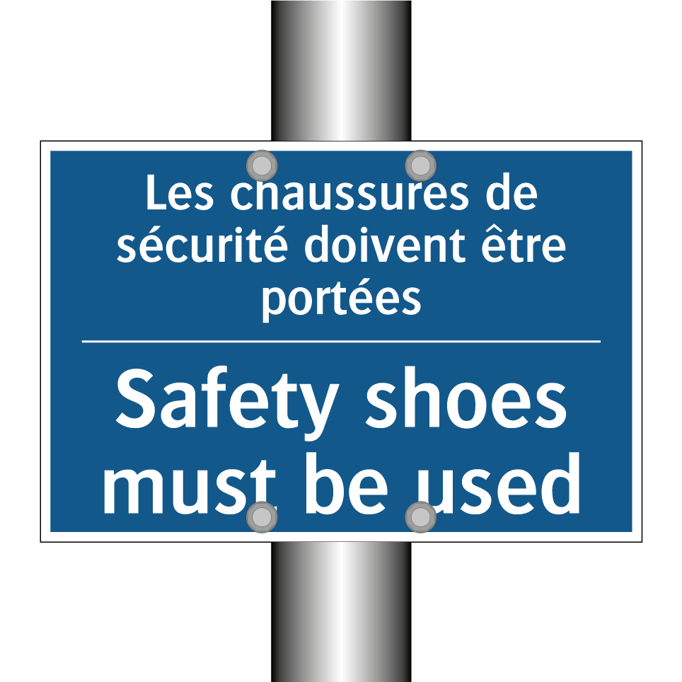 Les chaussures de sécurité doivent  /.../ - Safety shoes must be used