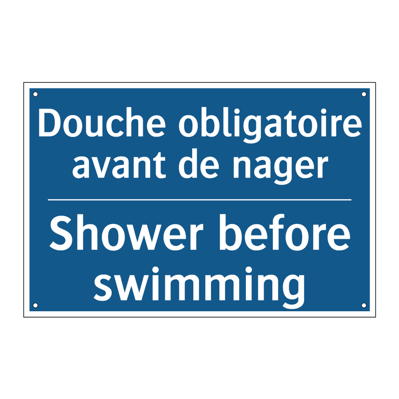 Douche obligatoire avant de nager /.../ - Shower before swimming