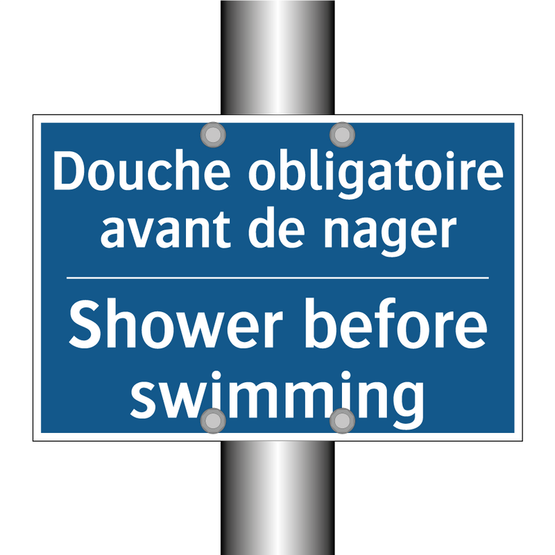 Douche obligatoire avant de nager /.../ - Shower before swimming