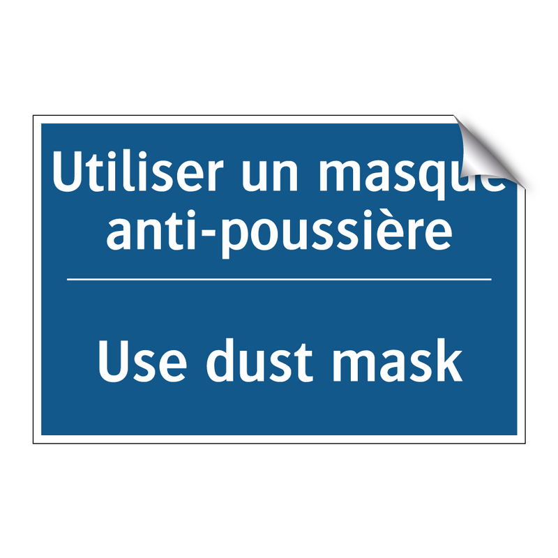 Utiliser un masque anti-poussière /.../ - Use dust mask